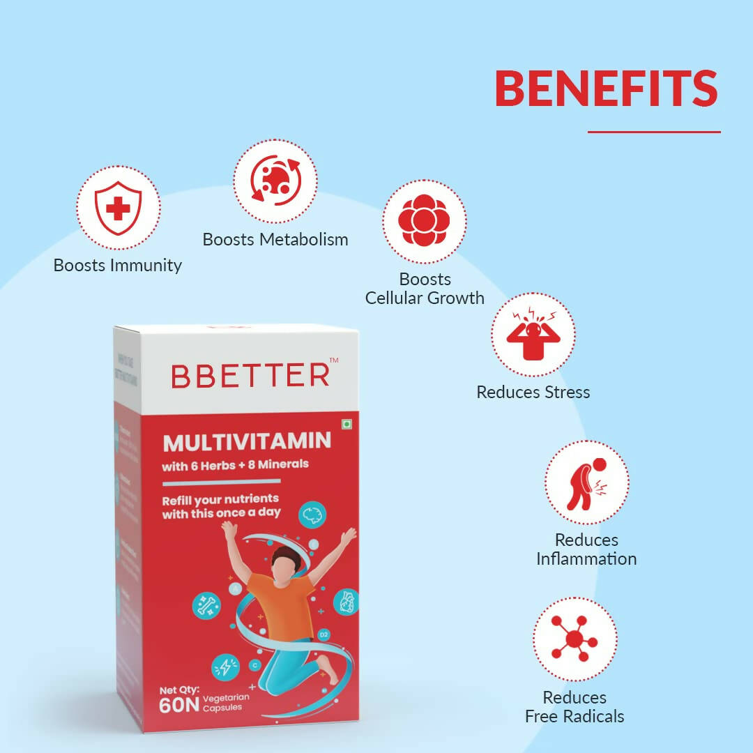 BBETTER Multivitamin Capsules for Men & Women - Swadesiicart