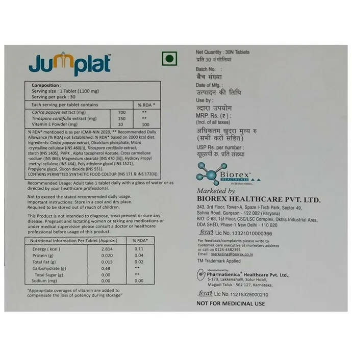 Biorex Jumplat Tablets - Swadesiicart