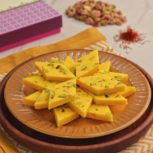Bansiwala Kesar Kaju Katli | Swadesiicart