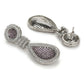 Purple and Silver Tone Stone Earrings - Ruby Raang | Swadesiicart