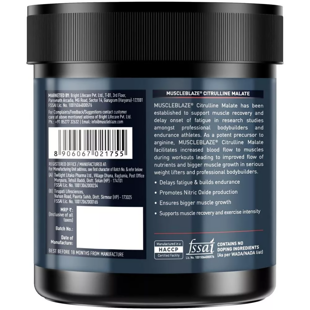 MuscleBlaze Citrulline Malate | Swadesiicart