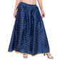 Indian Clothing Asmaani Navy Blue Color Golden Zari Work Maxi Skirt