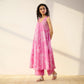 Pimu Women Floral Printed Pleated Pure Cotton Kurta with Palazzos-Pink - Swadesiicart