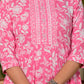 Yufta Pink Cotton Anarkali Style Sequins_Work Kurta With Trousers And Dupatta Set - Swadesiicart