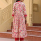 Yufta Pink Embroidered shrug Crop top co ord set - Swadesiicart