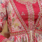 Yufta Pink Embroidered shrug Crop top co ord set - Swadesiicart