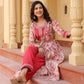 Yufta Pink Embroidered shrug Crop top co ord set - Swadesiicart