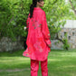 Yufta Pink Printed Shirt with Trousers Co-Ords - Swadesiicart