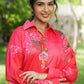 Yufta Pink Printed Shirt with Trousers Co-Ords - Swadesiicart