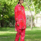 Yufta Pink Printed Shirt with Trousers Co-Ords - Swadesiicart