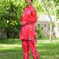 Yufta Pink Printed Shirt with Trousers Co-Ords - Swadesiicart