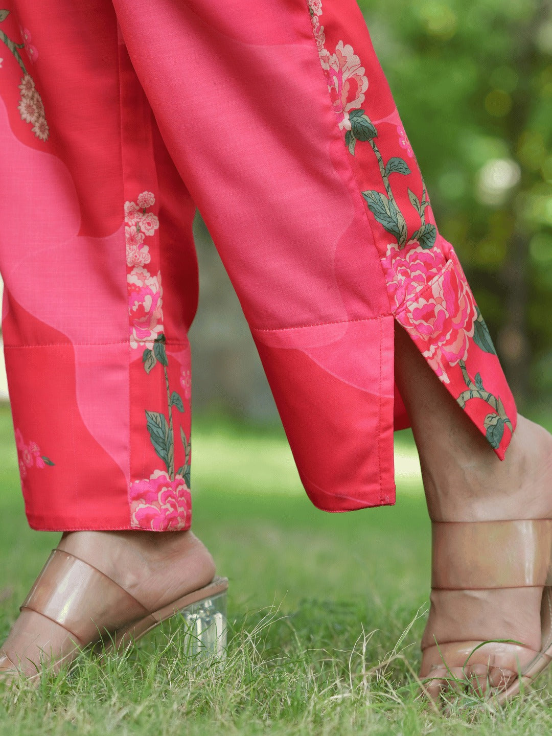 Yufta Pink Printed Shirt with Trousers Co-Ords - Swadesiicart