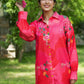 Yufta Pink Printed Shirt with Trousers Co-Ords - Swadesiicart