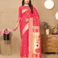 Lorenvalley Fashion Pink Soft Paithani Silk Woven Design Rich Zari Meenakari Weaving Saree - Swadesiicart