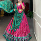 Lorenvalley Pink Tussar Silk Lehenga Leheriya Patola Print Border With Choli Bandhej Print With Bandhej Print Gotta Patti Lace Border Dupatta | Swadesiicart