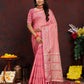 Lorenvalley Fashion Pink Soft Katan Silk Woven Design Zari Weaving Pallu Saree - Swadesiicart