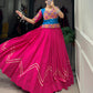 Lorenvalley Pink Pure Cotton Plain With Gota Patti Touch Up Lehenga Choli | Swadesiicart