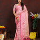 Lorenvalley Fashion Pink Soft Katan Silk Woven Design Rich Zari Weaving Pallu Saree - Swadesiicart