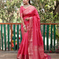 Lorenvalley Premium Bandhej Patola Silk Sarees with kanchi Borders and Contrast Zari Weaving borders Saree - Pink - Swadesiicart