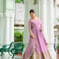 Lorenvalley Fashion Pink Faux Georgette with Embroidered work Anarkali Gown with Dupatta - Swadesiicart