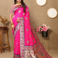 Lorenvalley Fashion Pink Soft Paithani Silk Woven Design Rich Meenakari Zari Weaving Pallu Saree - Swadesiicart
