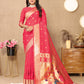 Lorenvalley Fashion Pink Soft Paithani Silk Woven Design Rich Zari Meenakari Weaving Saree - Swadesiicart