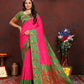Lorenvalley Fashion Pink Soft Paithani Silk Woven Design Rich Zari Meenakari Weaving Saree - Swadesiicart