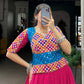 Lorenvalley Pink Pure Cotton Plain With Gota Patti Touch Up Lehenga Choli | Swadesiicart