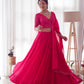 Lorenvalley Pink Faux Georgette Plain Micro Cotton Full Inner with Canvas Patta Double Lining Lehenga Choli | Swadesiicart