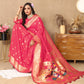 Lorenvalley Fashion Pink Soft Paithani Silk Woven Design Rich Zari Meenakari Weaving Saree - Swadesiicart