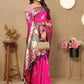 Lorenvalley Fashion Pink Soft Paithani Silk Woven Design Rich Meenakari Zari Weaving Pallu Saree - Swadesiicart