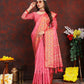 Lorenvalley Fashion Pink Organza Silk Woven Design with Rich Meenakari Weaving Pallu Saree - Swadesiicart