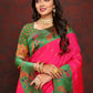 Lorenvalley Fashion Pink Soft Paithani Silk Woven Design Rich Zari Meenakari Weaving Saree - Swadesiicart