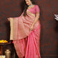Lorenvalley Fashion Pink Soft Katan Silk Woven Design Zari Weaving Pallu Saree - Swadesiicart