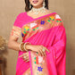 Lorenvalley Fashion Pink Soft Paithani Silk Woven Design Rich Zari Meenakari Weaving Saree - Swadesiicart