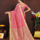 Lorenvalley Fashion Pink Soft Katan Silk Woven Design Zari Weaving Pallu Saree - Swadesiicart