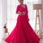 Lorenvalley Pink Faux Georgette Plain Micro Cotton Full Inner with Canvas Patta Double Lining Lehenga Choli | Swadesiicart