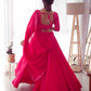 Lorenvalley Pink Faux Georgette Plain Micro Cotton Full Inner with Canvas Patta Double Lining Lehenga Choli | Swadesiicart