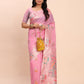Anaita Pink Linen Woven Work Saree With Blouse
