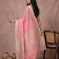 Anaita Pink Cotton Saree With Blouse