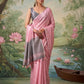 Anaita Pink Tissue Saree With Blouse