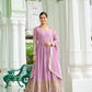 Lorenvalley Fashion Pink Faux Georgette with Embroidered work Anarkali Gown with Dupatta - Swadesiicart