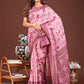 Anaita Pink Banarasi Silk Saree With Blouse
