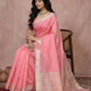 Anaita Pink Cotton Saree With Blouse