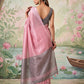 Anaita Pink Tissue Saree With Blouse