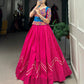 Lorenvalley Pink Pure Cotton Plain With Gota Patti Touch Up Lehenga Choli | Swadesiicart