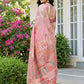 Anaita Pink Linen Woven Work Saree With Blouse