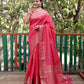 Lorenvalley Premium Bandhej Patola Silk Sarees with kanchi Borders and Contrast Zari Weaving borders Saree - Pink - Swadesiicart