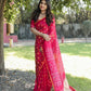 Anaita Pink Woven Design Pure Bandhej Silk Saree With Blouse
