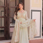 Lorenvalley Fashion Pista Star Georgette with Beads & Sequins Multi Embroidered work Anarkali Gown with Dupatta - Swadesiicart